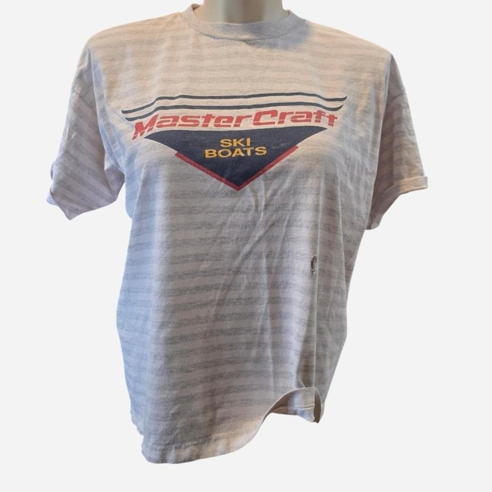 mens 90's retro boat advertising‎ tee